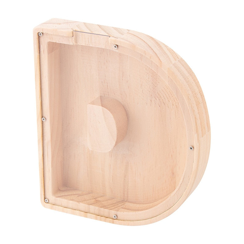 26 Letter Piggy Bank Wooden Coin Money Saving Box Jar Coins Storage Box for Kids Desktop Ornament Home Decor Crafts