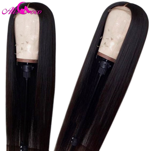 Colored Human Hair Wig Pre Plucked Lace Front Human Hair Frontal Wig