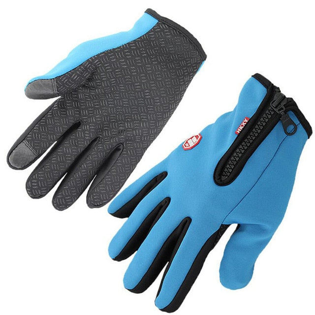 Windstopers Gloves Anti Slip Windproof Thermal Warm Touchscreen Glove  Breathable Tactico Winter Men Women Black Zipper Gloves